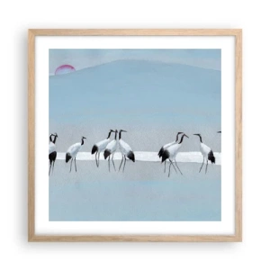 Affiche dans un chêne clair - Poster - Après une chaude journée - 50x50 cm