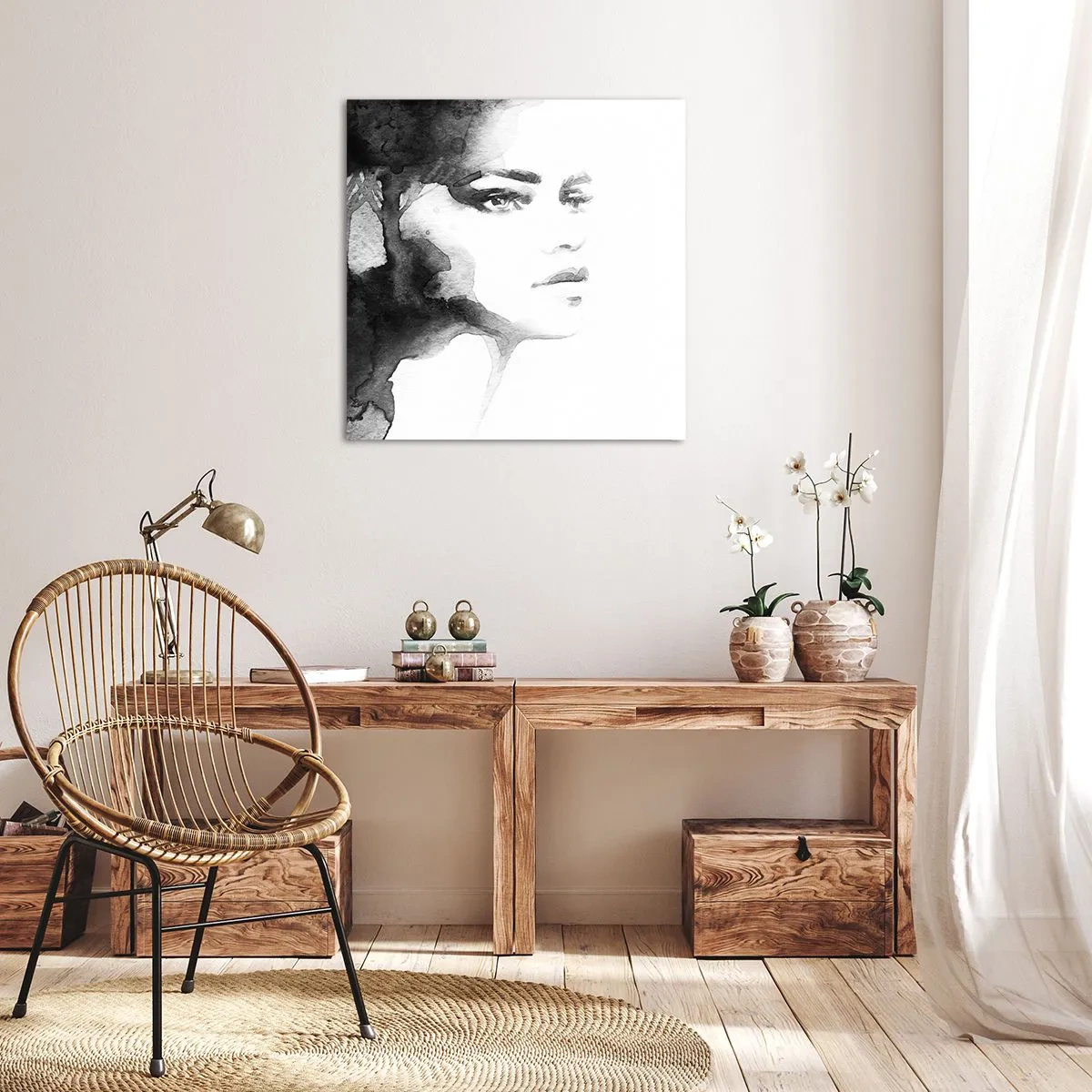 Impression sur toile - Image sur toile - Fait de mystère et de brouillard - 60x60 cm