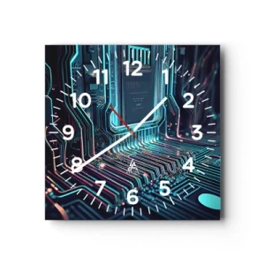 Horloge murale - Pendule murale - Je pense comme ça… - 40x40 cm