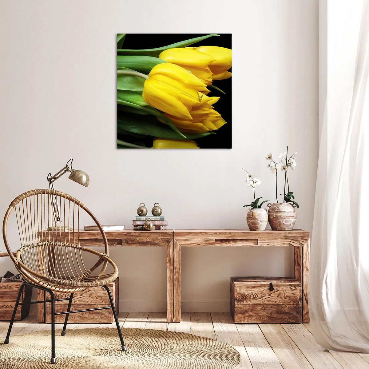 Impression sur toile - Image sur toile - Lever de soleil pur - 60x60 cm