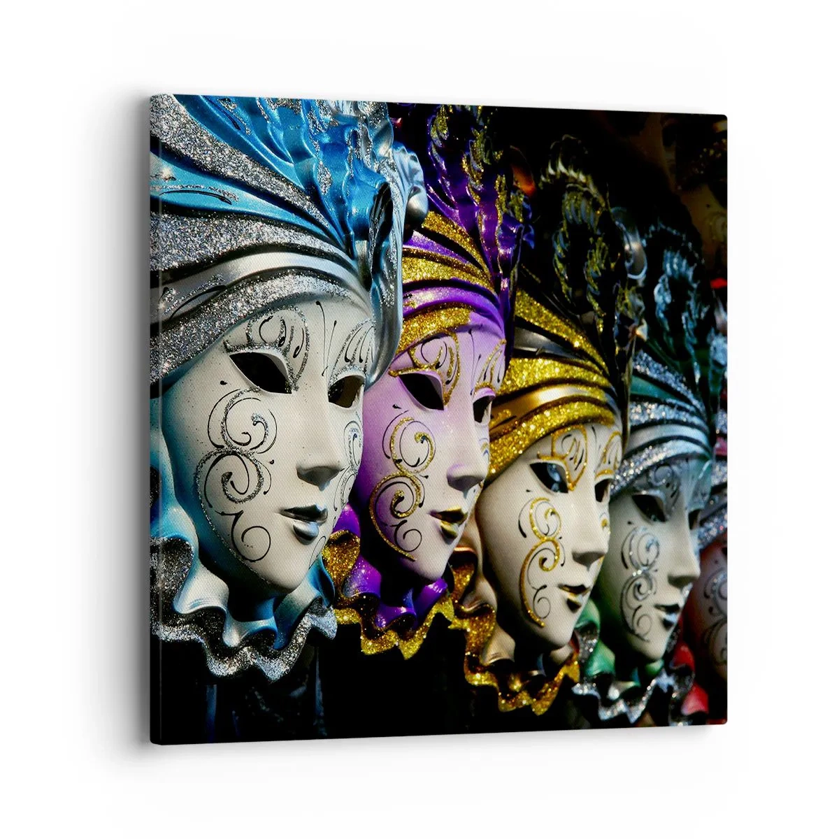 Impression sur toile - Image sur toile - Mystère en or et argent - 40x40 cm