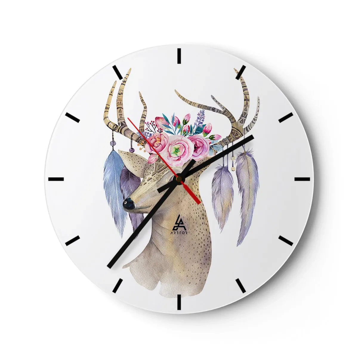 Horloge murale - Pendule murale - Guide de l'âme - doux, innocent - 40x40 cm