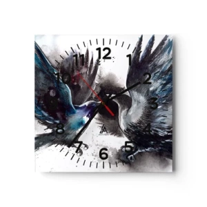 Horloge murale - Pendule murale - Le corbeau des corbeaux - 40x40 cm