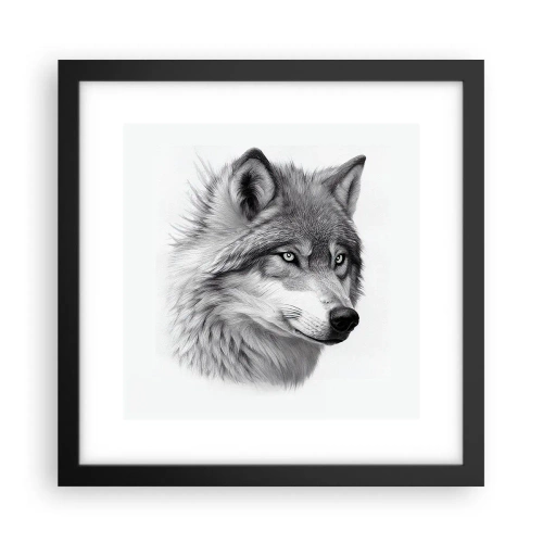 Affiche dans un cadre noir - Poster - Alpha – sans aucun doute - 30x30 cm