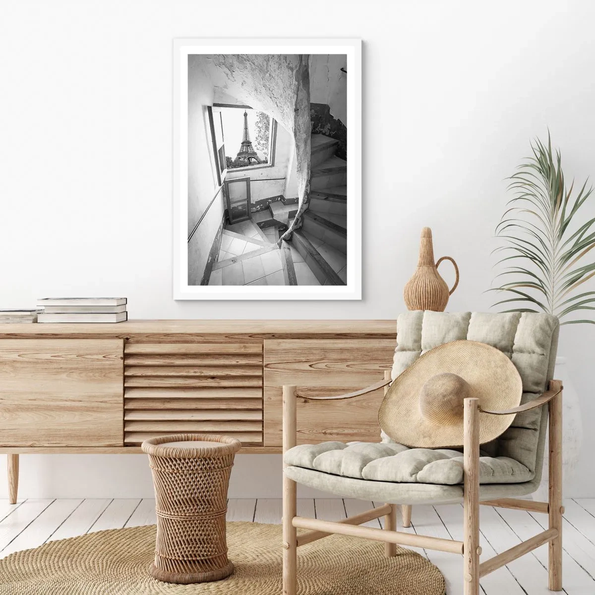 Affiche dans un cadre blanc - Poster - Quelle vue! - 30x40 cm