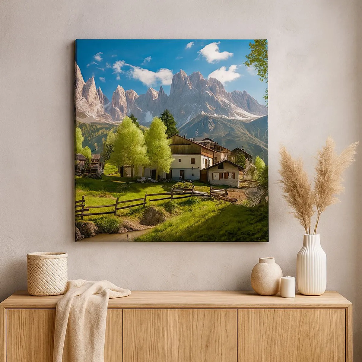 Impression sur toile - Image sur toile - Idylle alpine - 30x30 cm