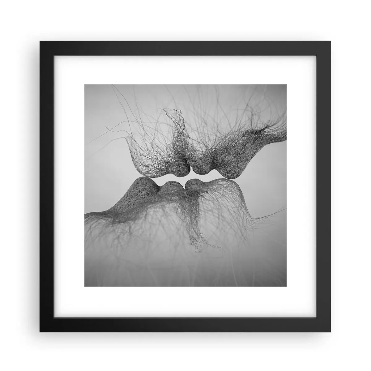 Affiche dans un cadre noir - Poster - La bise du vent - 30x30 cm