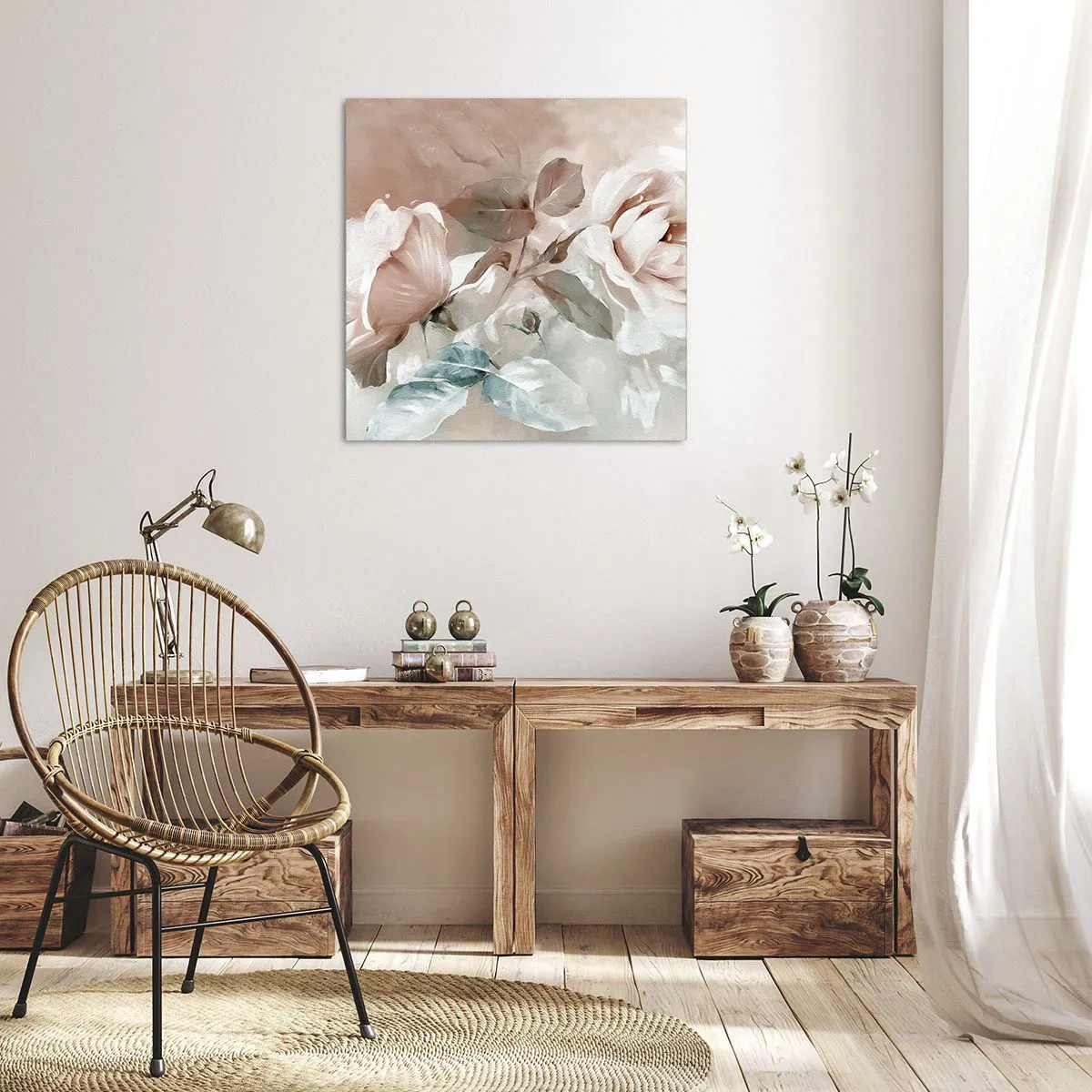 Impression sur toile - Image sur toile - L'esprit du romantisme - 70x70 cm