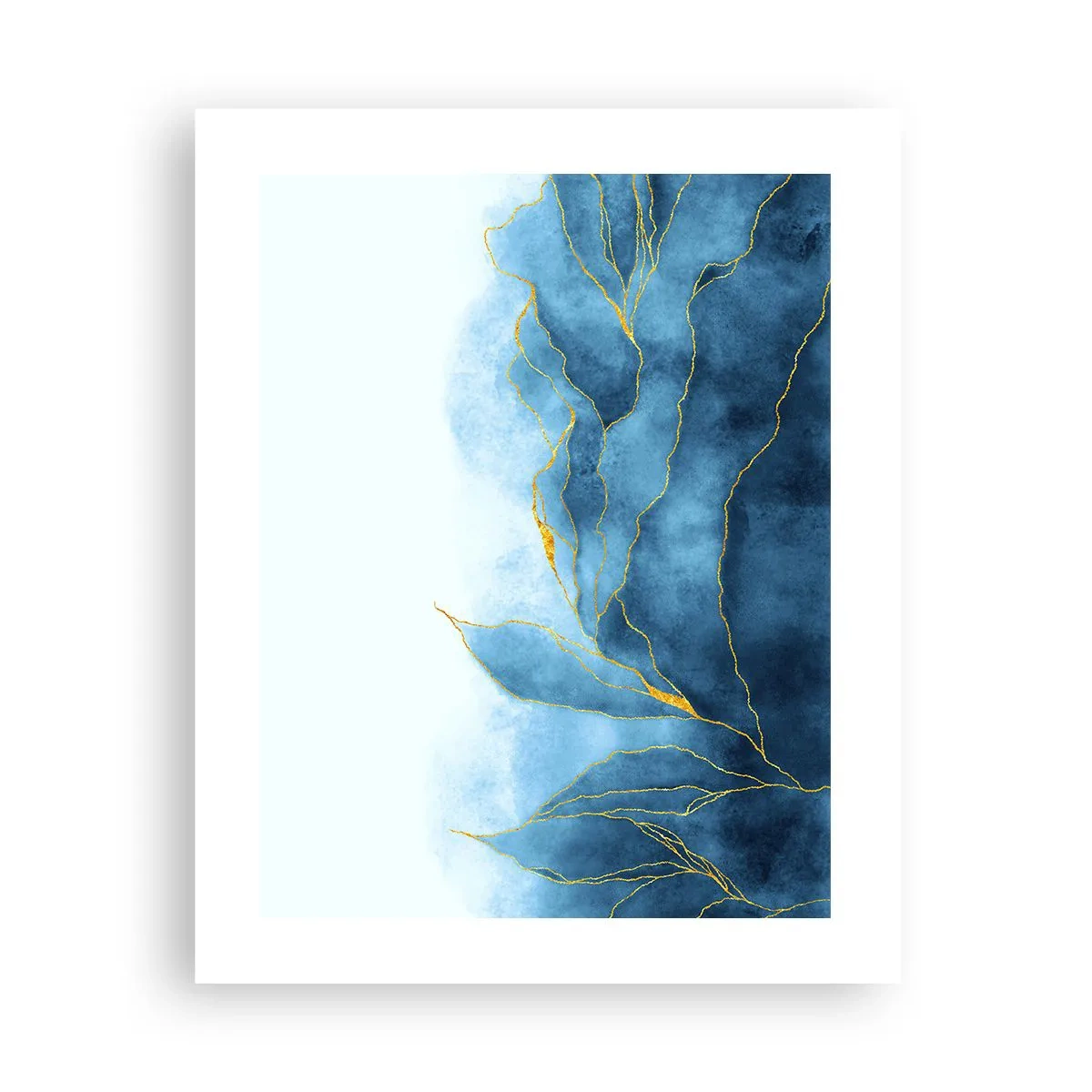 Affiche - Poster - Bleu doré - 40x50 cm