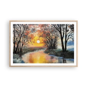 Affiche dans un chêne clair - Poster - Climats de printemps - 91x61 cm