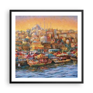 Affiche dans un cadre noir - Poster - Conte d'Istanbul - 60x60 cm