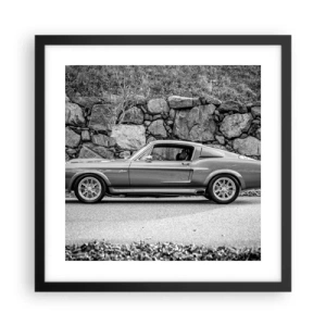 Affiche dans un cadre noir - Poster - Légende des années 60 - 40x40 cm