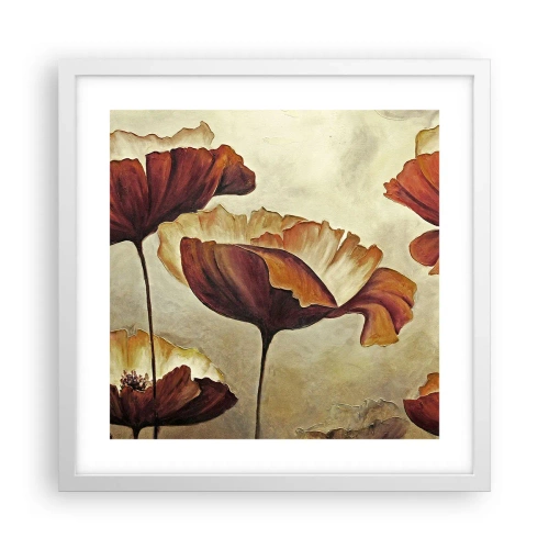 Affiche dans un cadre blanc - Poster - À la lisière des champs - 40x40 cm