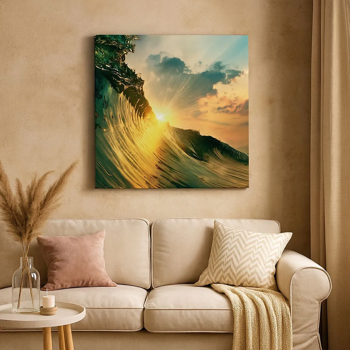 Impression sur toile - Image sur toile - Surfeur, où es-tu ? - 30x30 cm