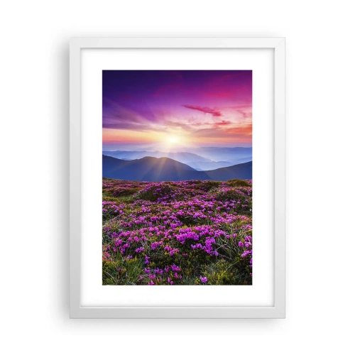 Affiche dans un cadre blanc - Poster - Les herbes sentaient les grappes fraîches de la récolte - 30x40 cm