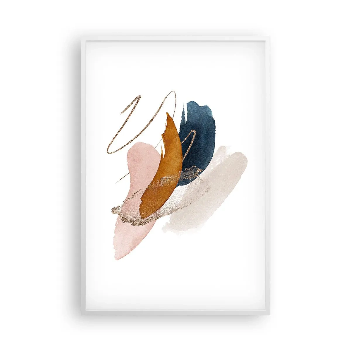 Affiche dans un cadre blanc - Poster - Composition ailée - 61x91 cm