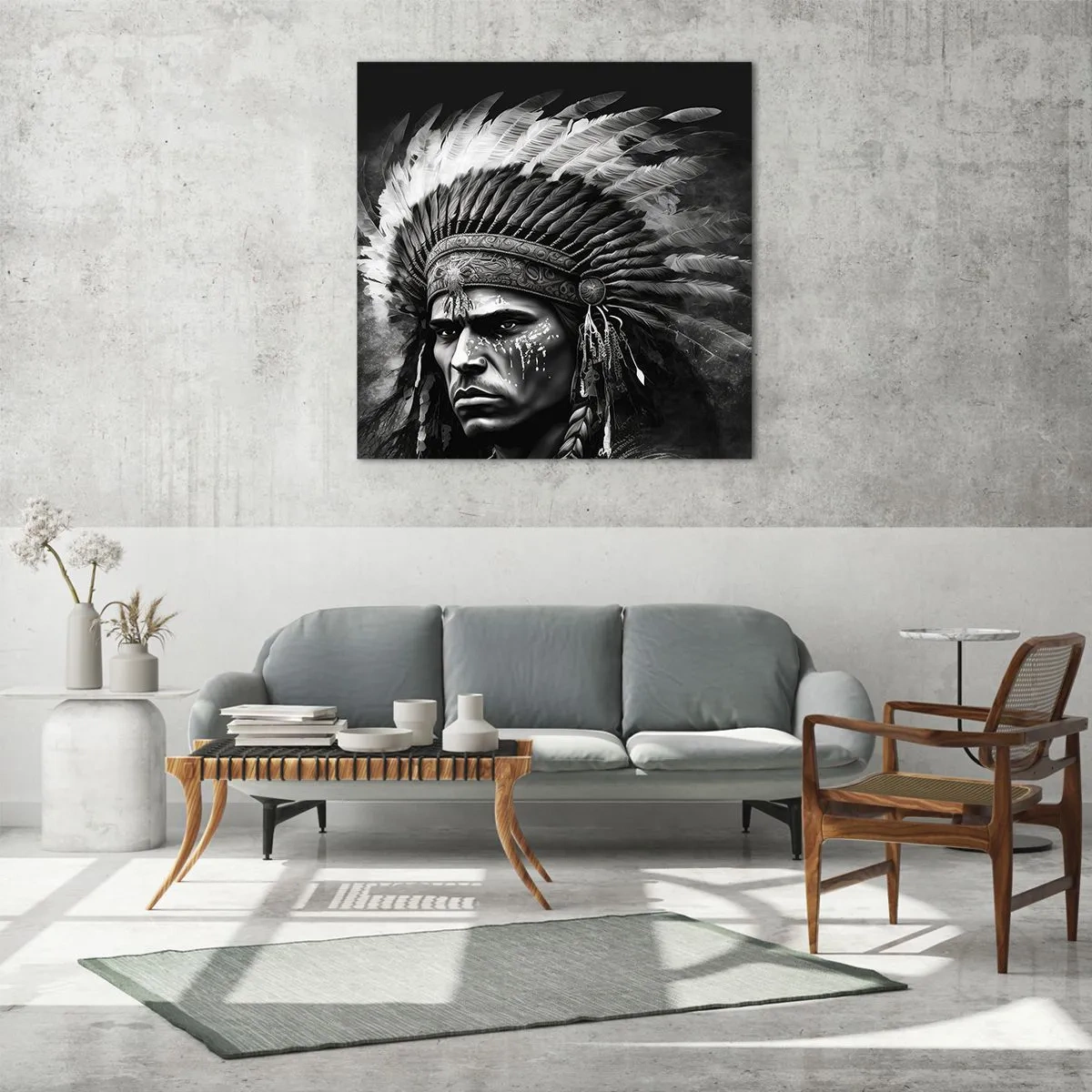 Impression sur verre - Image sur verre - Un leader et un guerrier - 40x40 cm