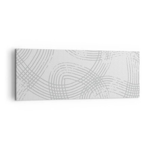 Impression sur toile - Image sur toile - Un motif subtil avec des lignes entrelacées dans des tons clairs - 140x50cm - Il n'y a pas de chemin droit - Décoration murale moderne pour le salon et la chambre ARTTOR
