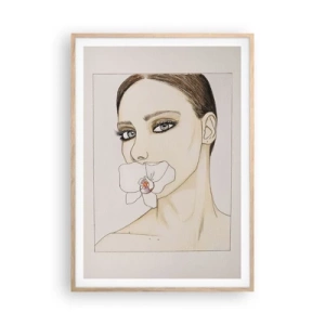 Affiche dans un chêne clair - Poster - Symbole de l'élégance et de la beauté - 70x100 cm
