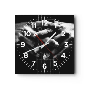 Horloge murale - Pendule murale - Prière d'artiste - 30x30 cm