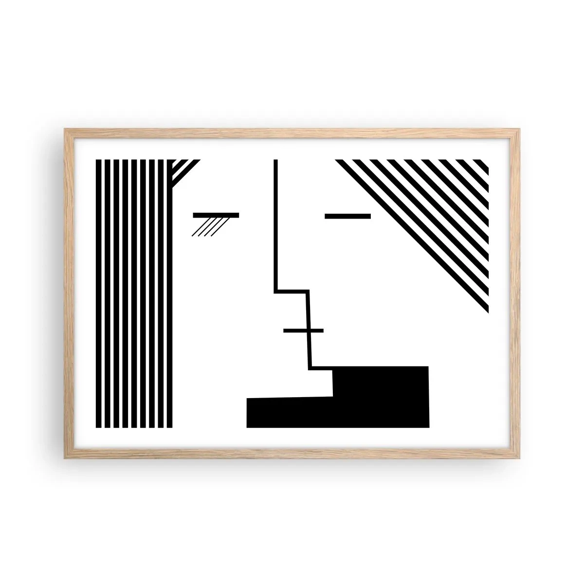 Affiche dans un chêne clair - Poster - Juste un baiser - 70x50 cm