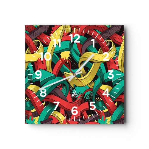 Horloge murale - Pendule murale - Quel chemin vers le but ? - 30x30 cm