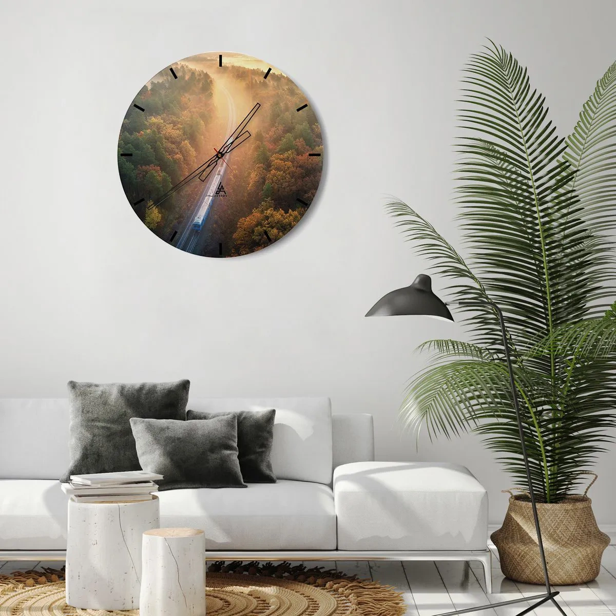 Horloge murale - Pendule murale - Voyage printannier - 30x30 cm