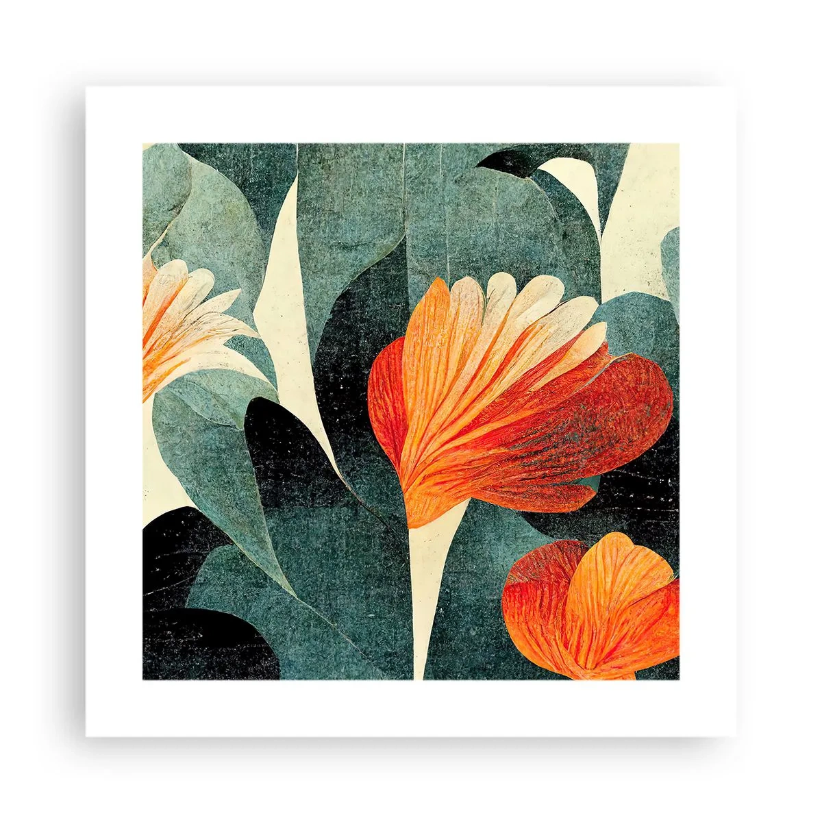 Affiche - Poster - La chaleur des tropiques et la fraîcheur de la verdure - 40x40 cm