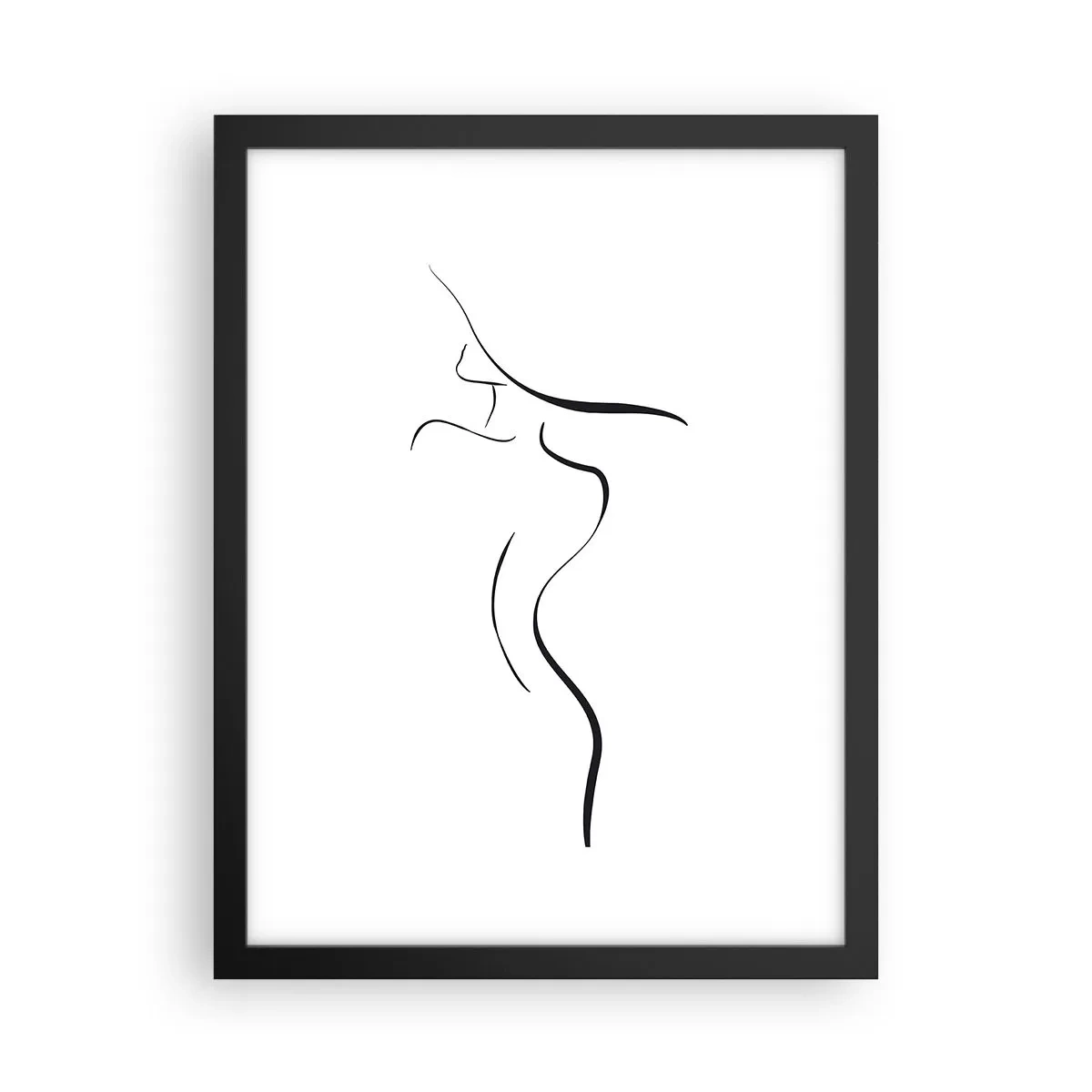Affiche dans un cadre noir - Poster - Insaisissable comme une vague - 30x40 cm