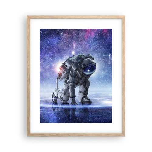 Affiche dans un chêne clair - Poster - Le ciel étoilé au dessus de moi - 40x50 cm