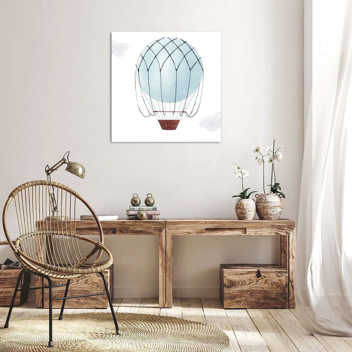 Impression sur toile - Image sur toile - Entièrement dans les nuages - 50x50 cm