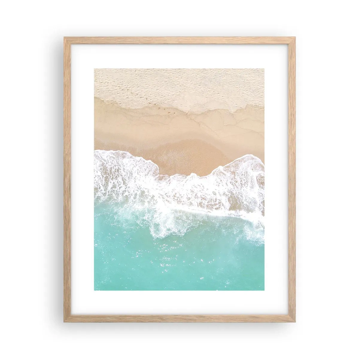Affiche dans un chêne clair - Poster - Caresse de l'océan - 40x50 cm