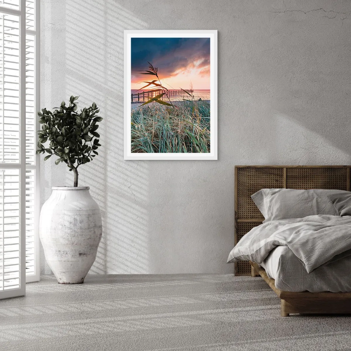 Affiche dans un cadre blanc - Poster - Ça ne passe pas avec le vent - 70x100 cm