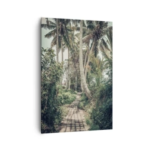 Impression sur toile - Image sur toile - Allée des palmiers - 70x100 cm