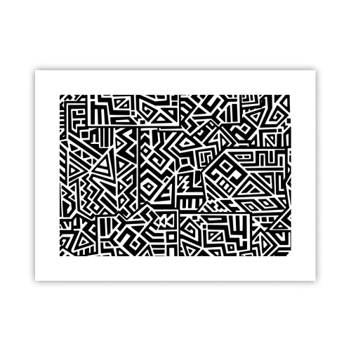Affiche - Poster - Composition précolombienne - 40x30 cm