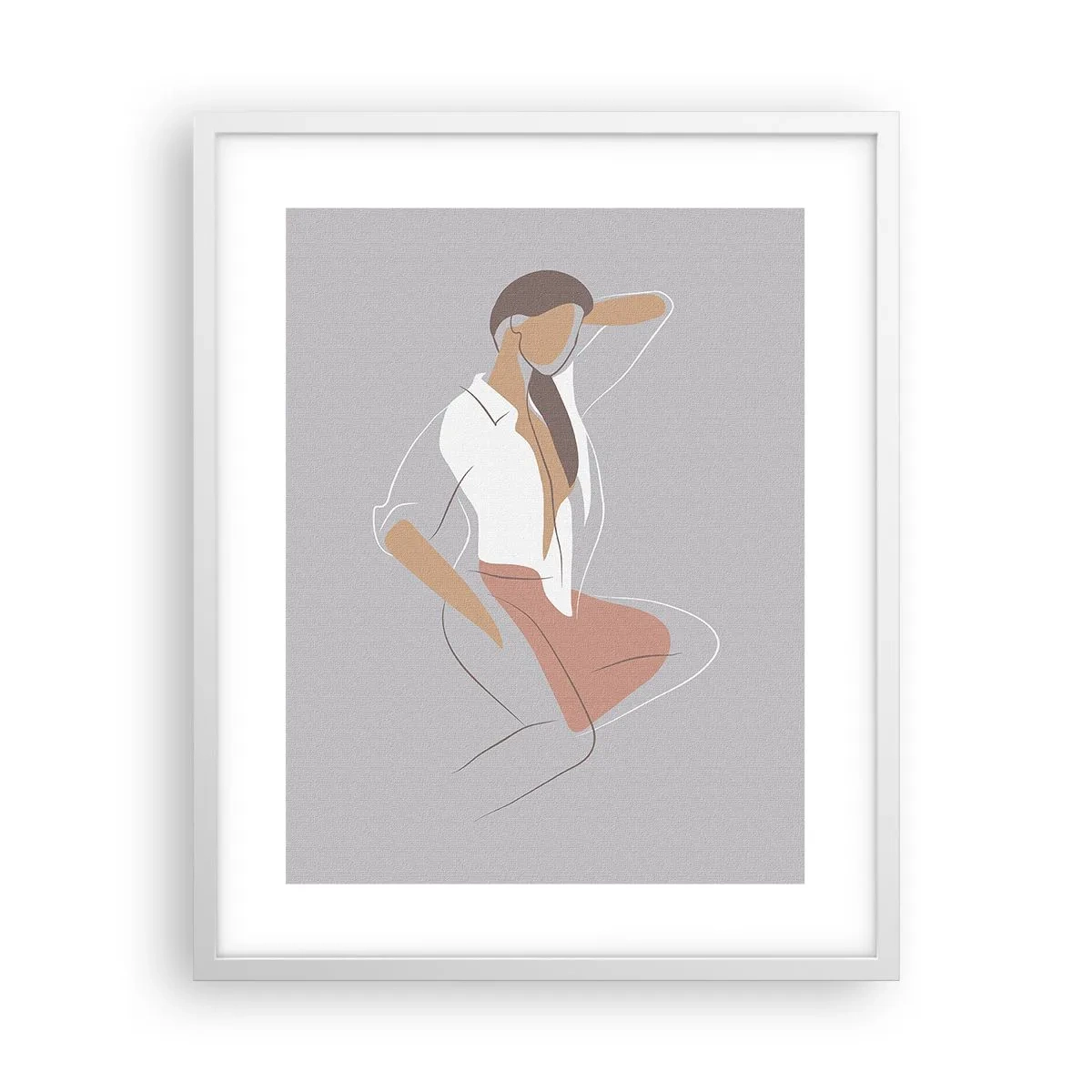 Affiche dans un cadre blanc - Poster - Contour gracieux - 40x50 cm