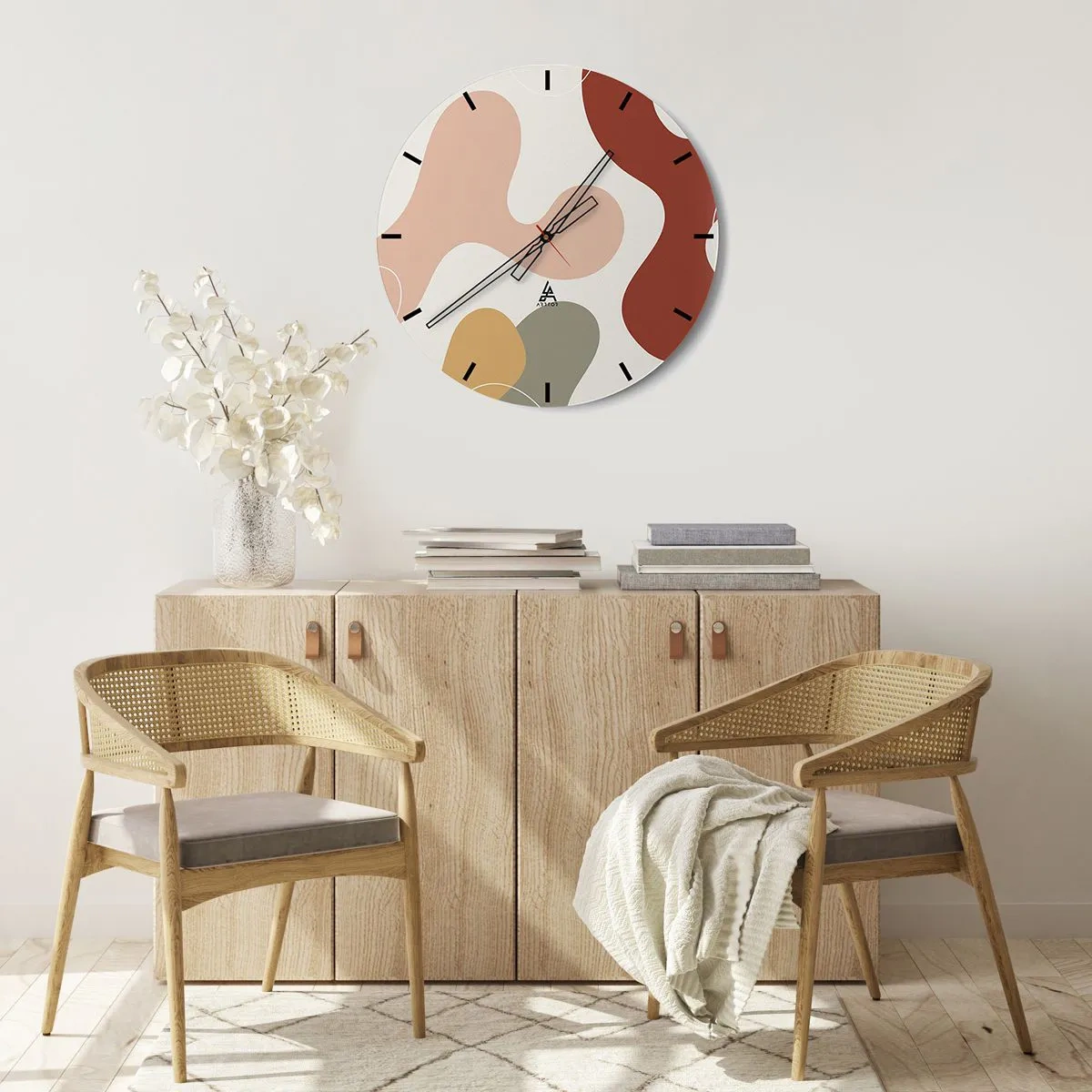 Horloge murale - Pendule murale - Entrelac - 40x40 cm