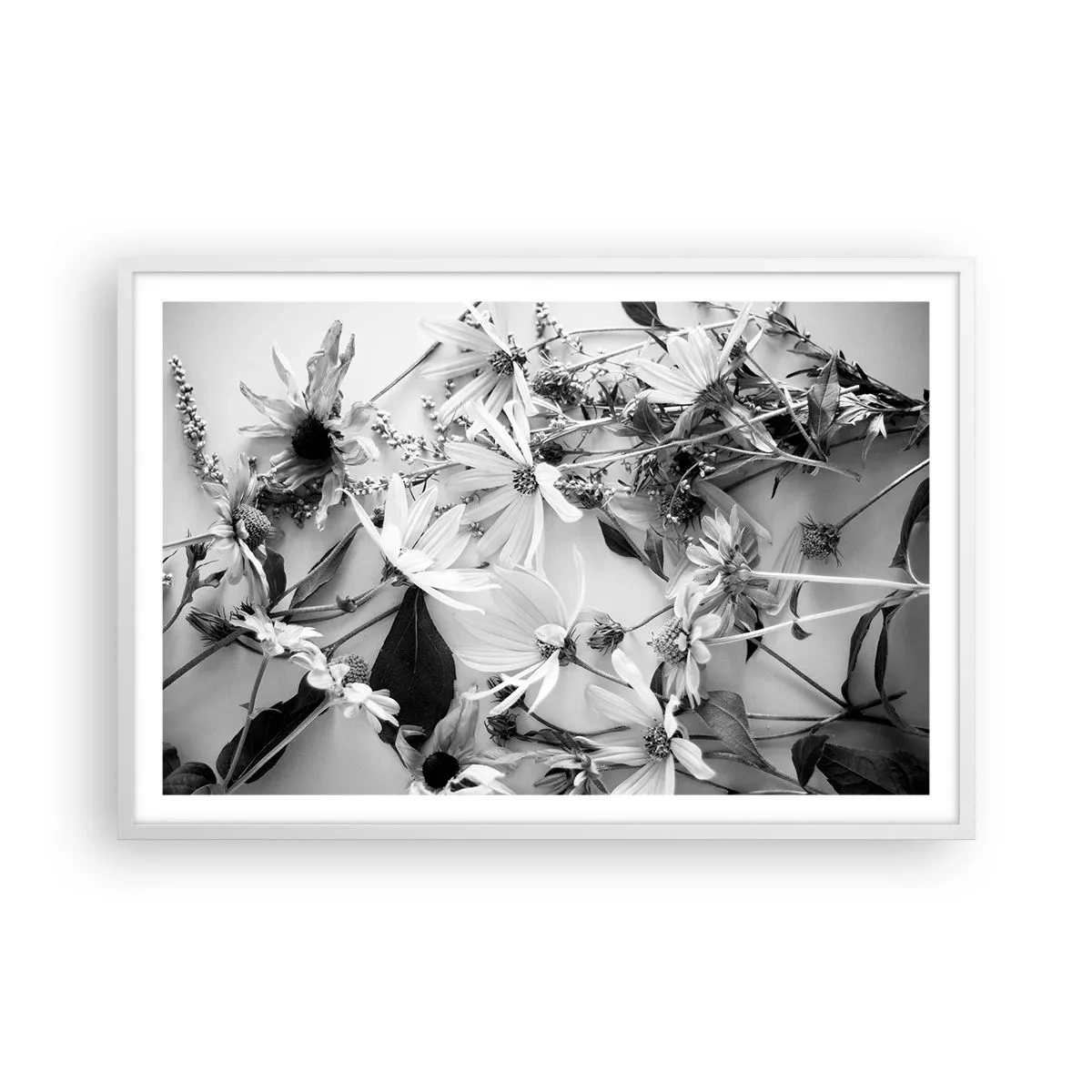 Affiche dans un cadre blanc - Poster - Non-un bouquet de fleurs - 91x61 cm