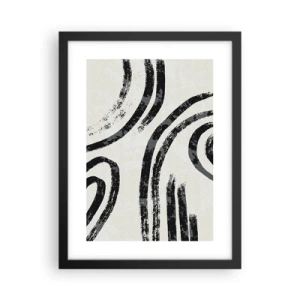 Affiche dans un cadre noir - Poster - À moitié arrêté - 30x40 cm