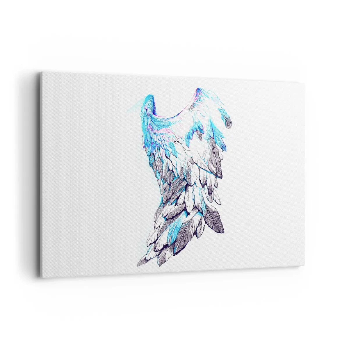 Impression sur toile - Image sur toile - Ailes d'ange délicates aux tons pastel - 100x70cm - j'ai besoin d'ailes - Décoration murale moderne pour le salon et la chambre ARTTOR