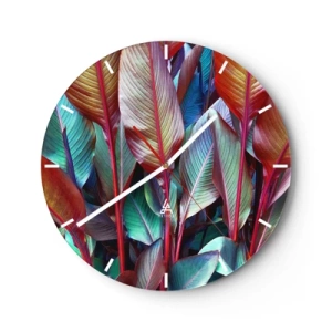 Horloge murale - Pendule murale - Un fourré coloré - 40x40 cm