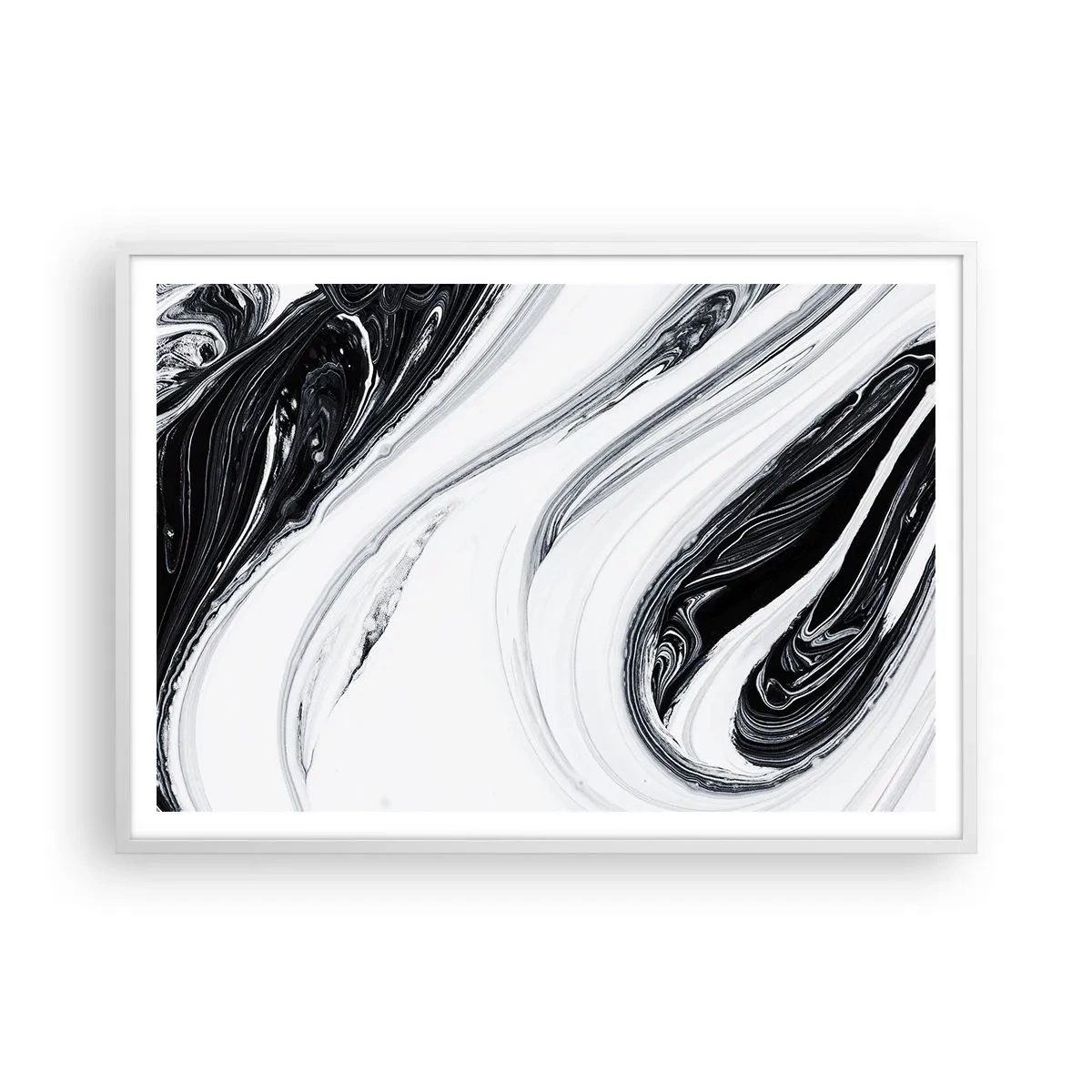 Affiche dans un cadre blanc - Poster - Une combinaison d'opposés - 100x70 cm