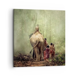 Impression sur toile - Image sur toile - Nouveau livre de la jungle - 70x70 cm