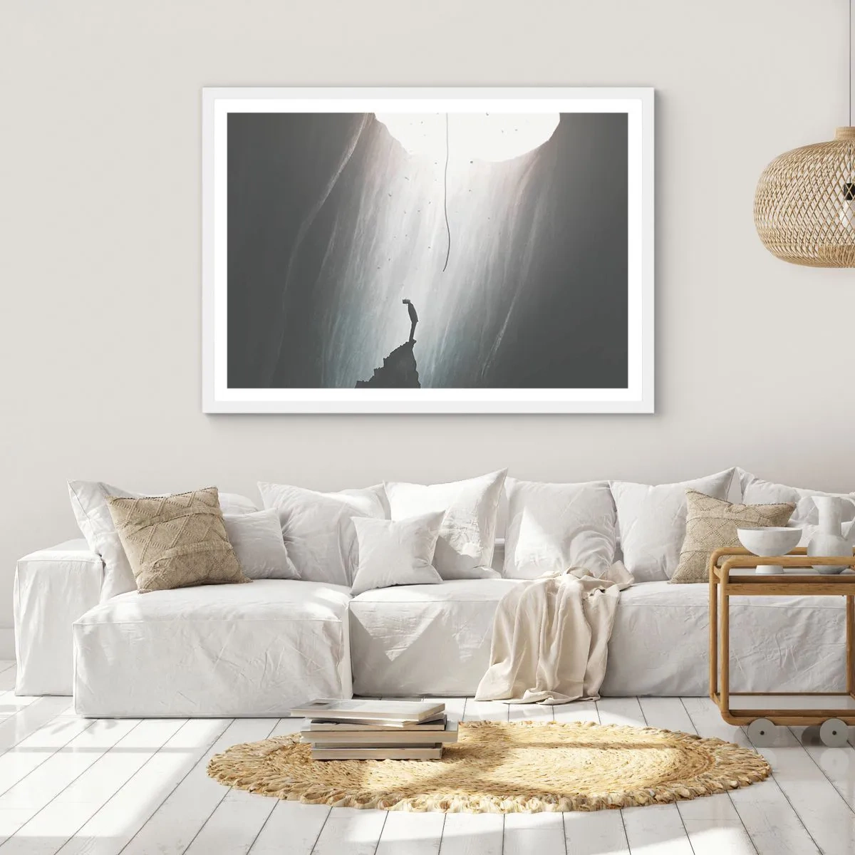 Affiche dans un cadre blanc - Poster - Il y a toujours une issue - 100x70 cm