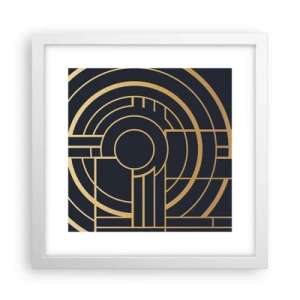 Affiche dans un cadre blanc - Poster - Rotation des éléments - 30x30 cm