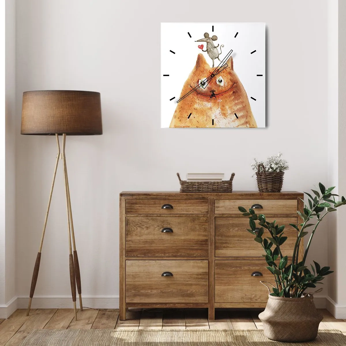 Horloge murale - Pendule murale - Amour paradoxal - 40x40 cm