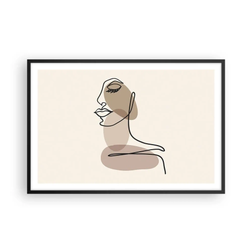 Affiche dans un cadre noir - Poster - S'écouter - 91x61 cm