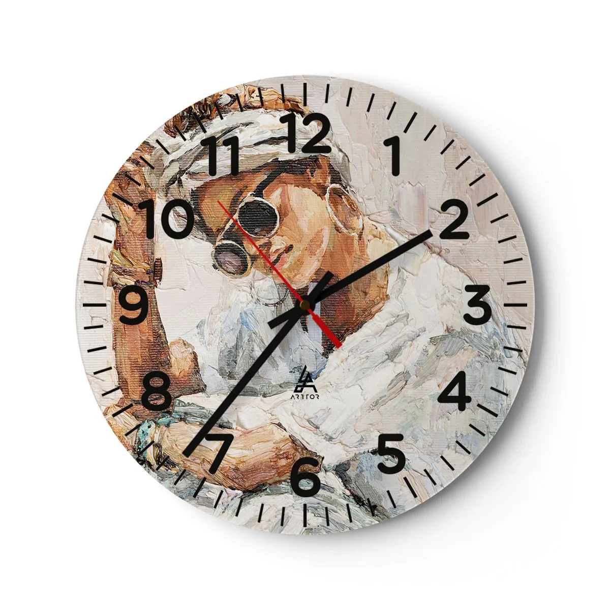 Horloge murale - Pendule murale - Portrait en plein soleil - 30x30 cm