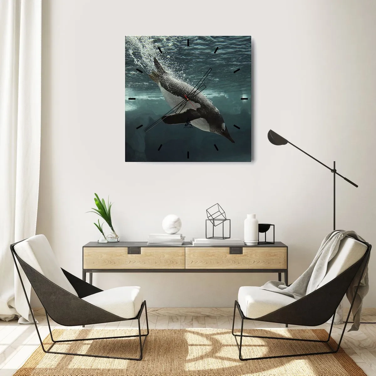 Horloge murale - Pendule murale - Bienvenue dans mon monde - 30x30 cm