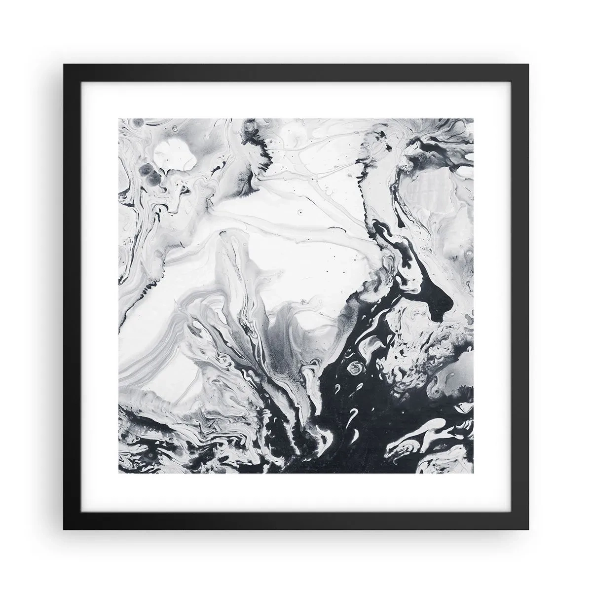 Affiche dans un cadre noir - Poster - Au centre de la Terre - 40x40 cm